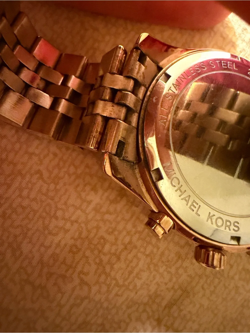 Michael Kors Rose Gold Lexington chronograph Pave Dial  Watch